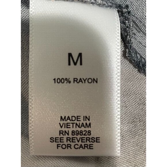 LOGO By Lori Goldstein Multi-Color Abstract Print Tiered Rayon Dress Womens M - Picture 9 of 13